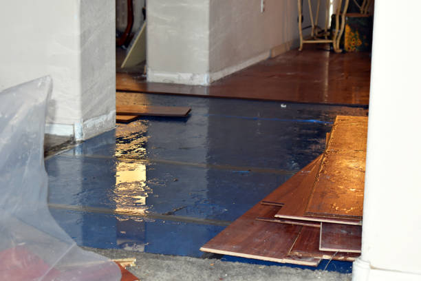Professional Burst Pipe Cleanup technician working in Evant, TX